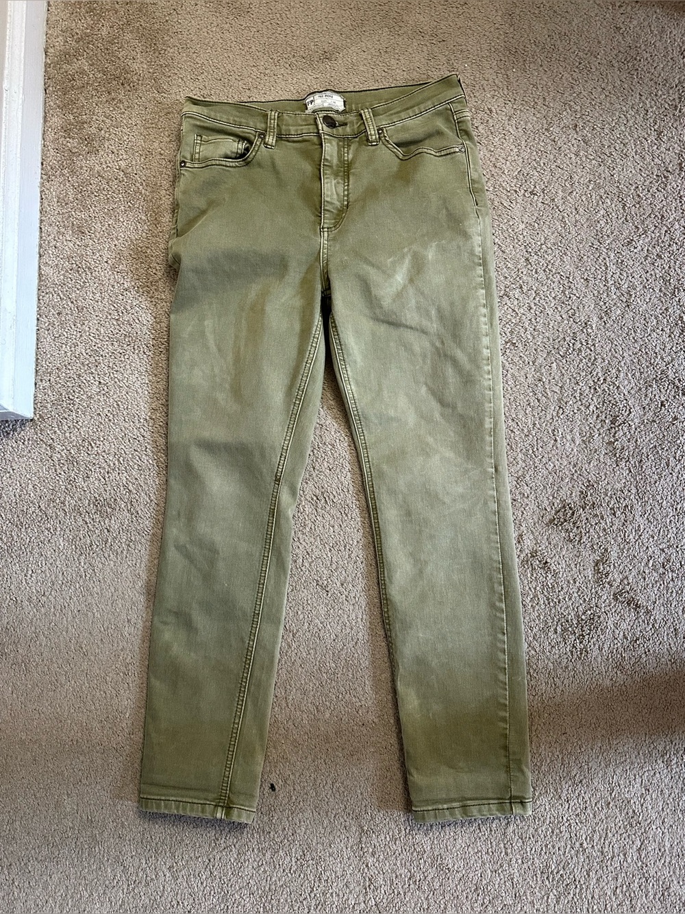 Free People Military Green slim Jeans